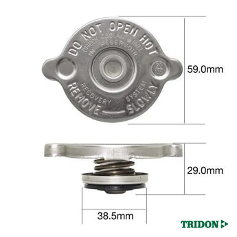 Metal Radiator Cap, Recovery Type, 16PSI / 110KPA