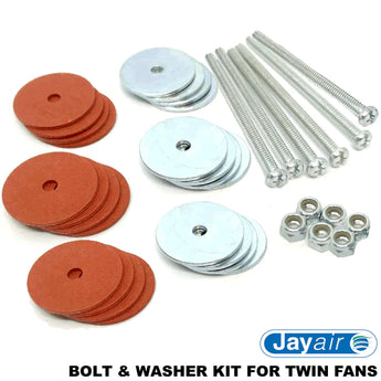 Universal 6 x Bolt & 6 x Washer Fan Mount Kit for twin fans