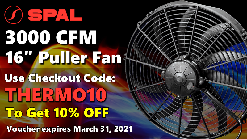 SPAL 3000CFM 16" Puller Fan - Use Code THERMO10 to get 10% OFF