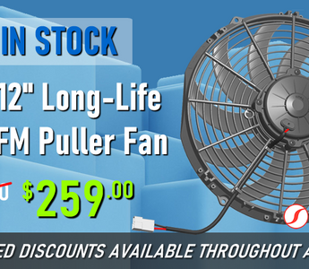 Back In Stock: SPAL 12" Long-Life Puller Fan EF3576
