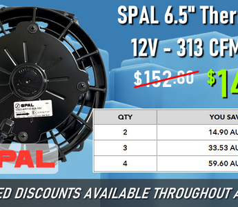 SPAL 6.5" Low-Profile 12v Puller Fan - Save on Two or More!