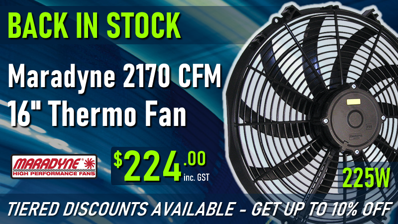 Maradyne 225W 16" 12V Thermo Fan