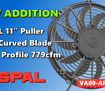 JUST ADDED: SPAL 11" Puller Fan - Curved Blade 12V - 779 CFM