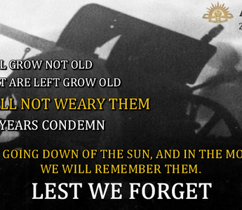 Anzac Day - April 25, 2020