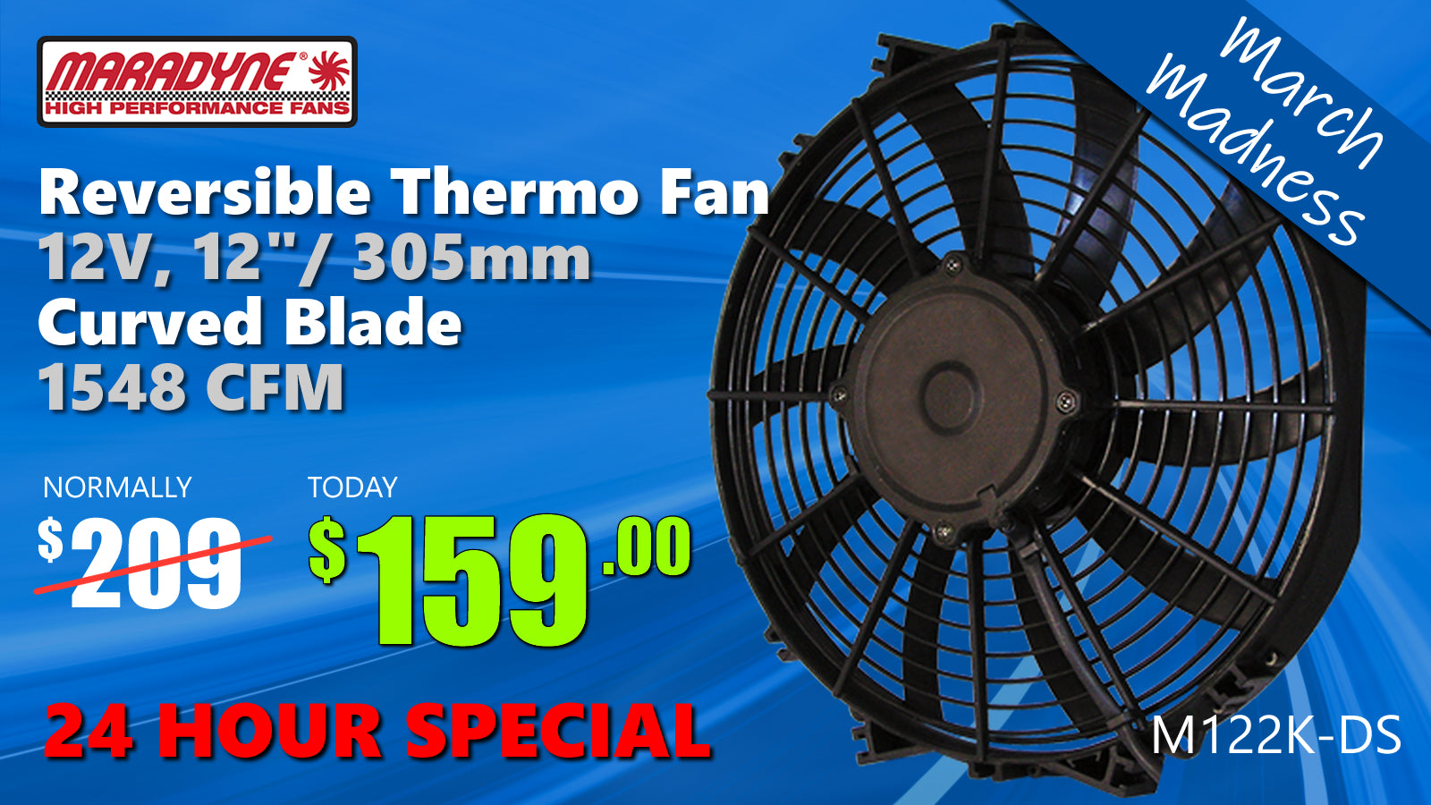 March Madness 24-Hour Special - Maradyne 12" Reversible Fan