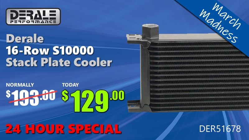 March Madness 24-Hour Special Monday 16/03/20 - Derale 16-Row S10000 Stack Plate Cooler