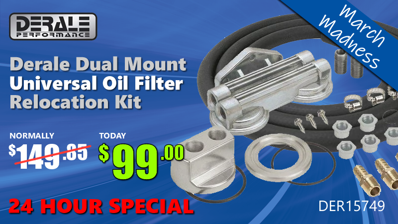 March Madness 24-Hour Special 19/03/20 - Derale Dual Mount Universal Oil Filter Relocation Kit