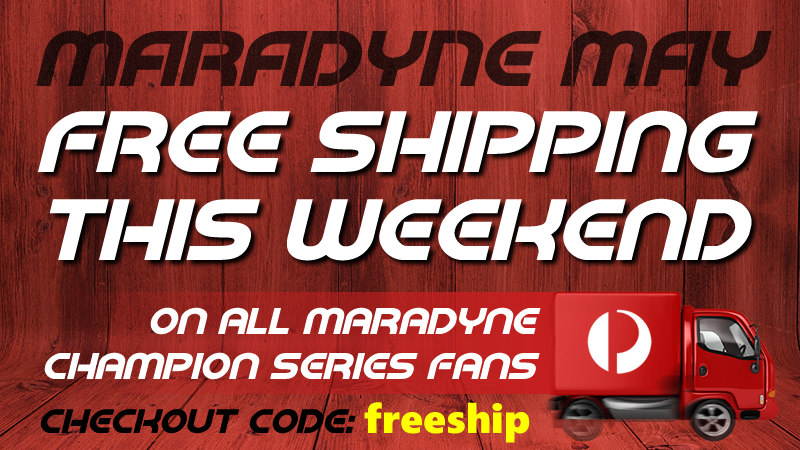 Maradyne Champion Series Free Shipping Weekend