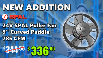 Just Added: SPAL 24v 9" Puller Fan - 785 CFM
