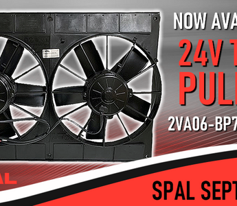 Now Available: SPAL 24V 11" Twin Puller Fan w/Shroud