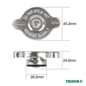 CB1390 Metal Radiator Cap, Recovery Type, 13PSI / 90KPA