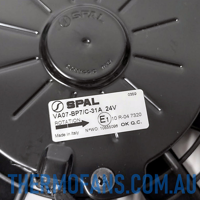 VA07-BP7/C-31A (EF3511) 24V 9" SPAL Puller Fan