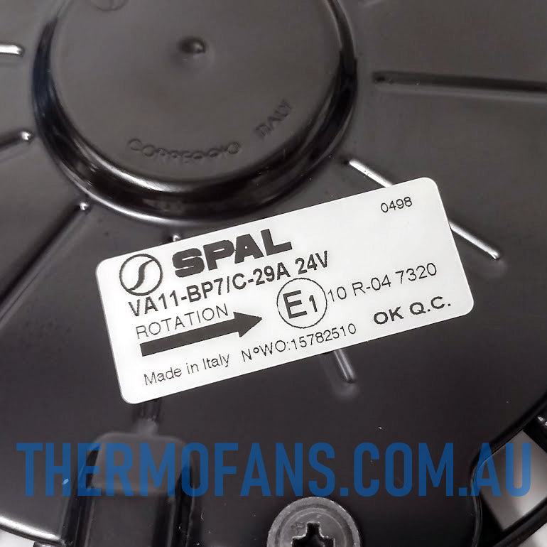 VA11-BP7/C-29A (EF3513) 24v 10" SPAL Puller Fan