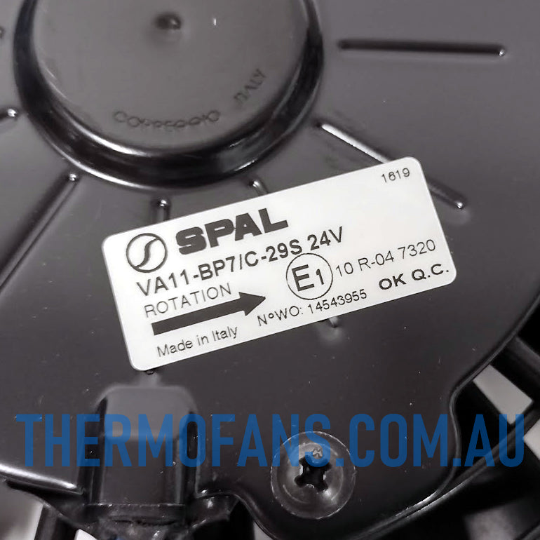 VA11-BP7/C-29S (EF3514) 24v 10" SPAL Pusher Fan