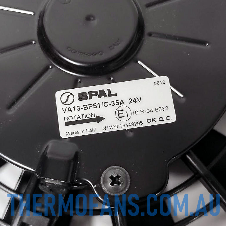 VA13-BP51/C-35A (EF3518) 24V 13" SPAL Puller Fan