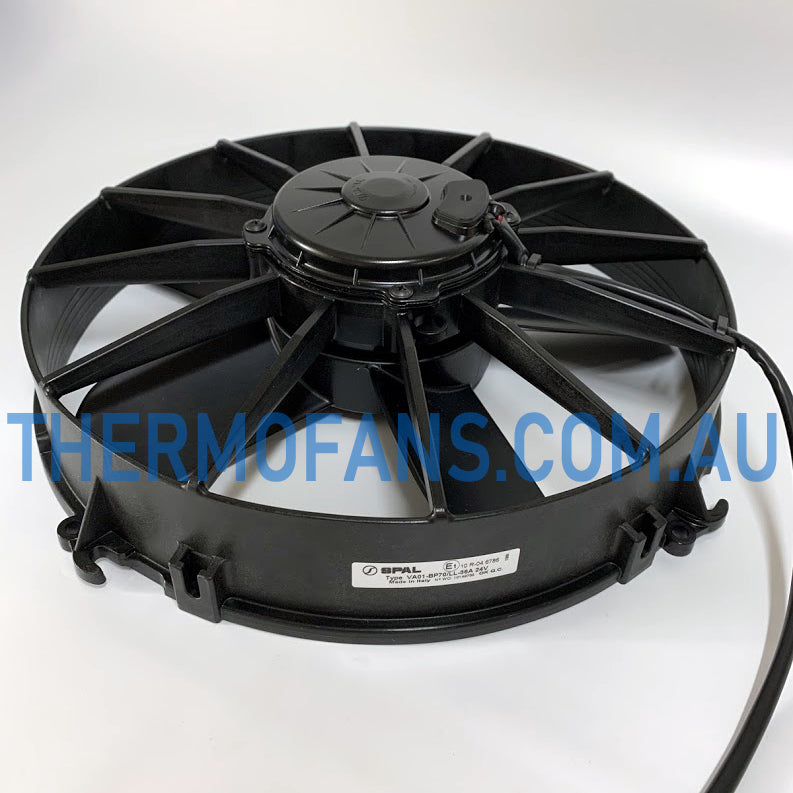 VA01-BP70/LL-36A (EF3546) 24v 12" Spal Puller Fan Flat Angled Profile