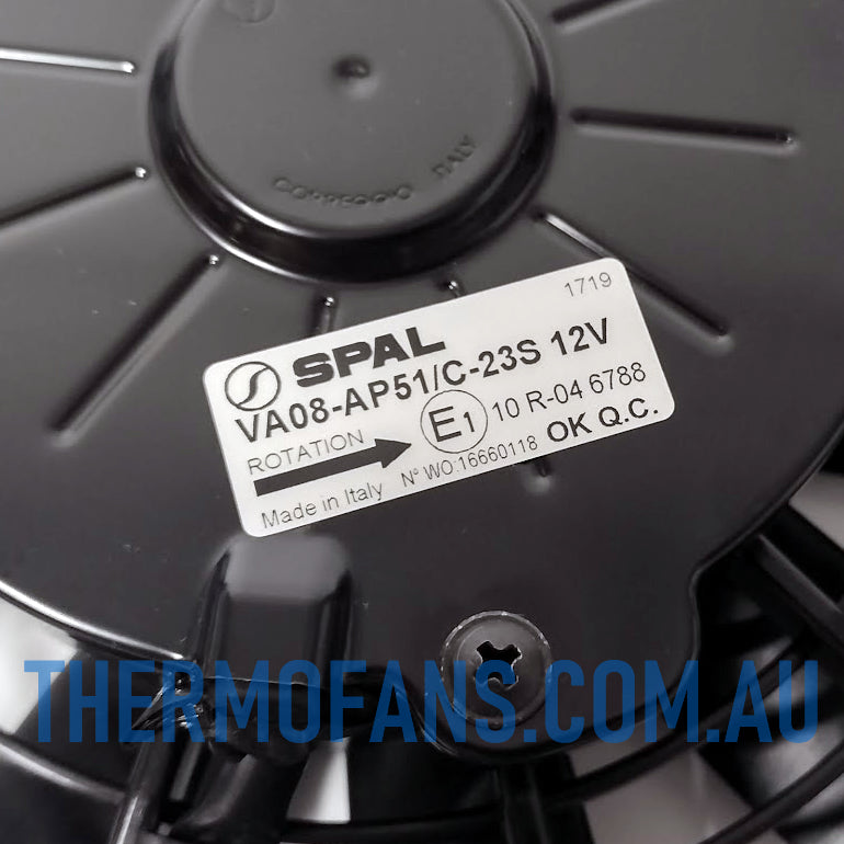 VA08-AP51/C-23S (EF3548) 12v 14" SPAL Pusher Fan