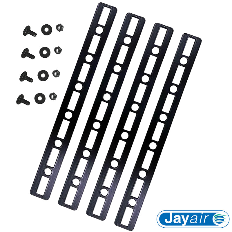 Metal Universal Bracket Strips. Four strap brackets