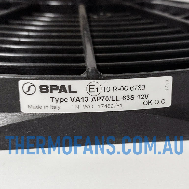 VA13-AP70/LL-63S (EF3589) 12v 13" SPAL Pusher Fan