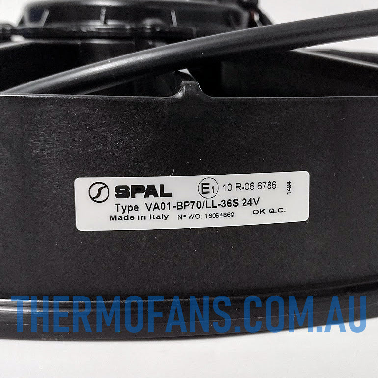 VA01-BP70/LL-36S (EF3625) 24V 12" SPAL Pusher Fan