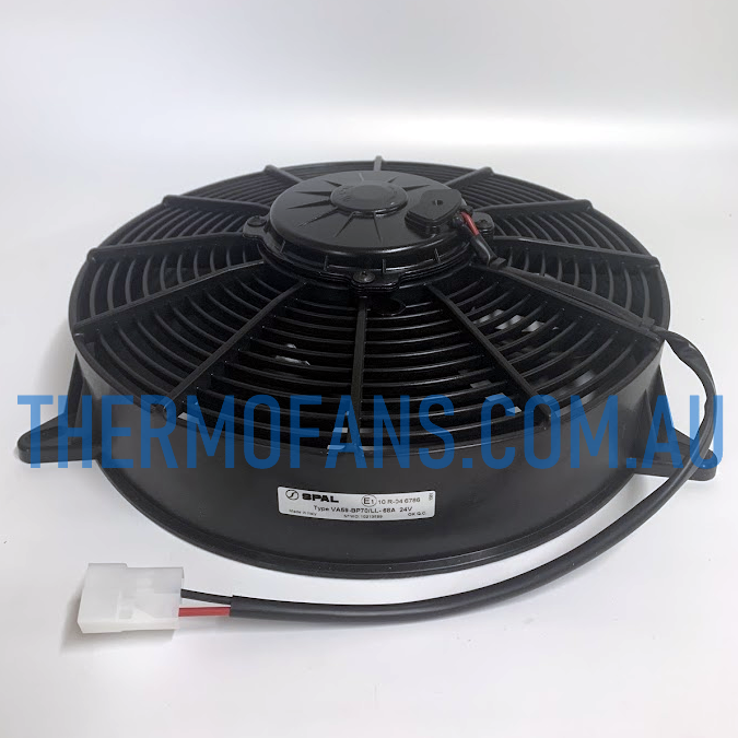 VA59-BP70/LL-68A (EF3637) 24v 11" SPAL Puller Fan Flat Angle